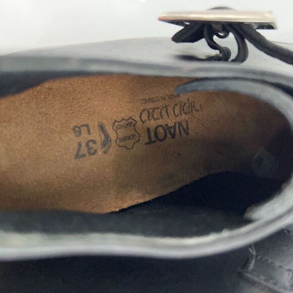 Naot Ankle Booties Women's 6 37 Black Leather Monk Strap Shoes Heels Comfort - Picture 13 of 14